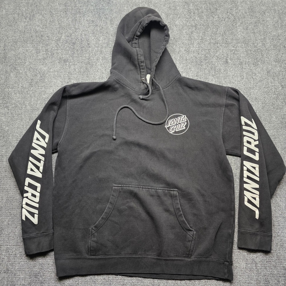 Santa Cruz Mens Screaming Hand Skull Graphic Hoodie Faded Black XL